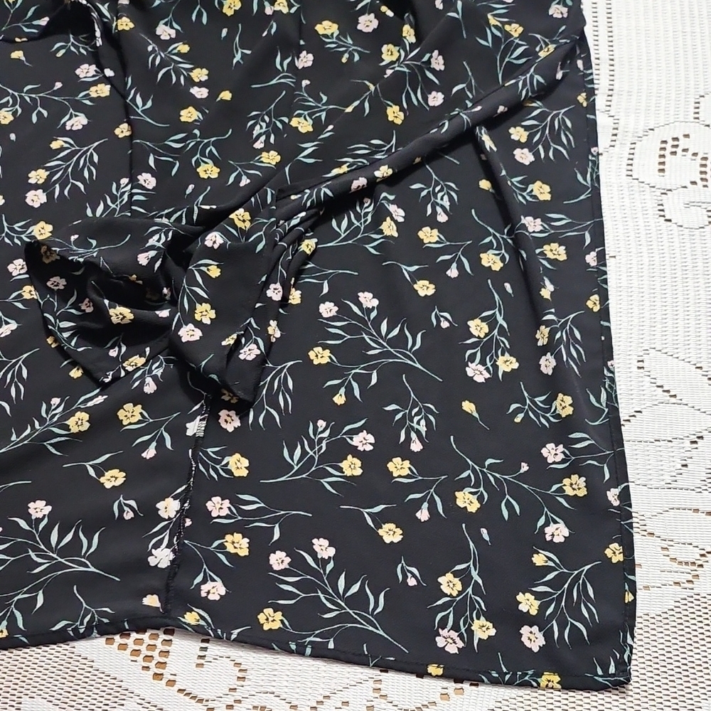 NWT Divided H&M Black Floral Maxi Dress - Picture 4 of 11